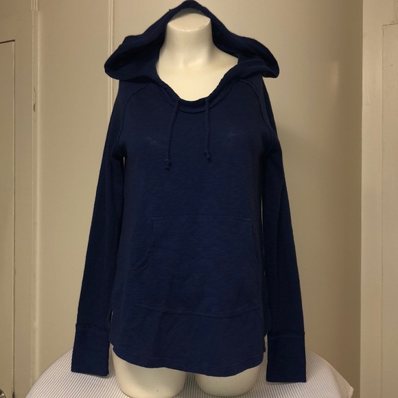 ROXY Weekend Escape 2 Dark Blue Hoodie Pocket Drawstring Lightweight Soft XS - Picture 4 of 15